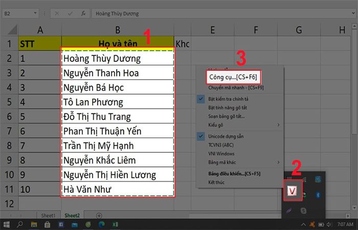 Bo Dau Tieng Viet Trong Excel 1