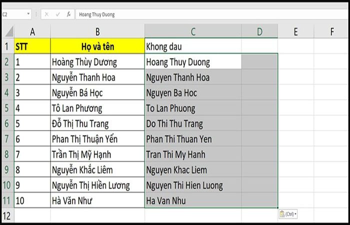 Bo Dau Tieng Viet Trong Excel 6