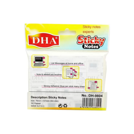 Giay Note 101 X 76 Mm Dha Dh 9804 Mau Vang 100 To 2