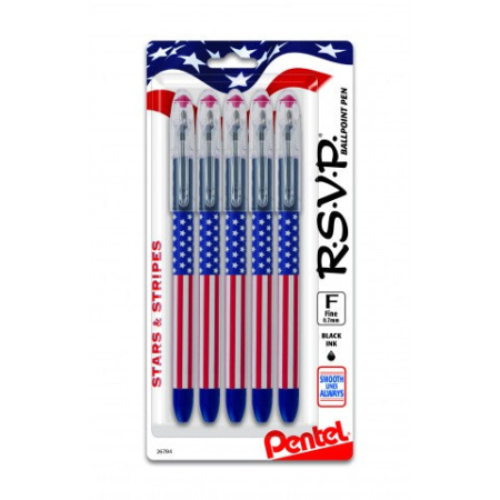 Stars &Amp; Stripes Rsvp Ballpoint Pens, 5 Pack